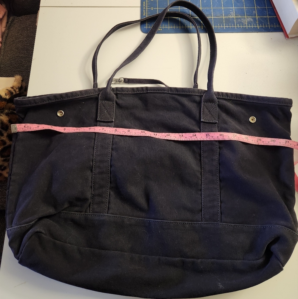 Lands' End Black Canvas Tote Bag